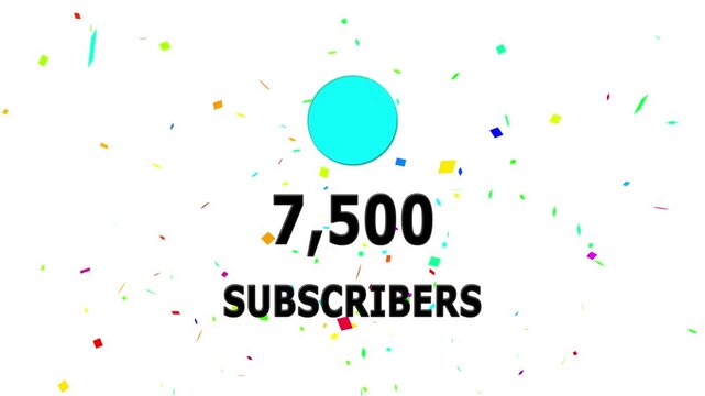 Animation 9000 subscribers count YouTube channel celebration with confetti ,Social media Quick count of subscribers to 9k . Counting Up to 9k subscribers For social media updates on Alpha channel.