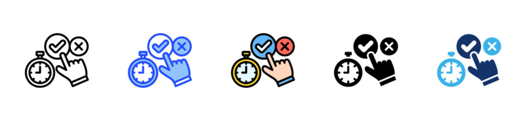 Quick Decision Making Icon Collection With Multiple Styles