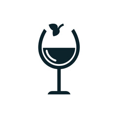 glass of wine and bottle