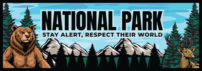 banner showing the location of the national park