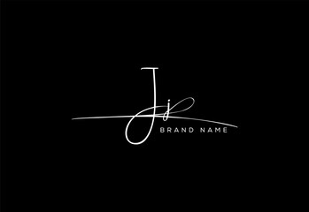 JJ letter beauty cursive handwriting logo. vector logo| abstract logo| minimalist logo| brand identity| calligraphy design.