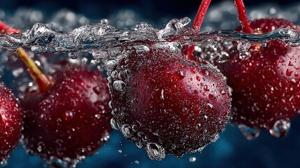 Juicy elderberry splashing water dynamic motion high clarity clean background commercial photo aesthetics refreshing summer beverage concept