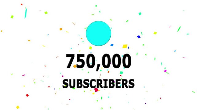 Animation 900k subscribers count YouTube channel celebration with confetti ,Social media Quick count of subscribers to 900k . Counting Up to 900k subscribers For social media updates on Alpha channel.