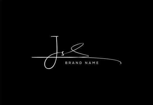 JS letter beauty cursive handwriting logo. vector logo| abstract logo| minimalist logo| brand identity| calligraphy design.