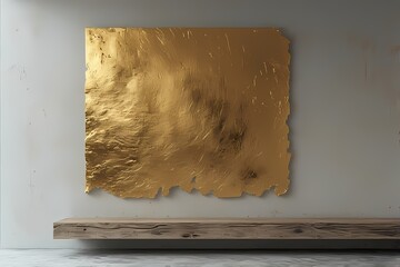 old gold paper on the wall