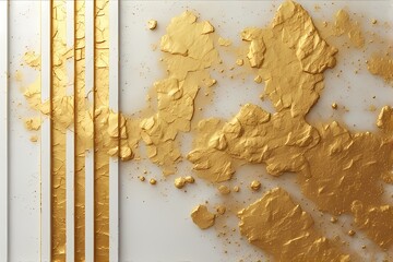 old wooden door with gold paint