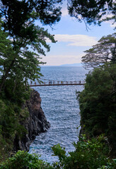 Jogasaki Coast&rsquo;s Kadowaki Suspension Bridge over the Blue Sea