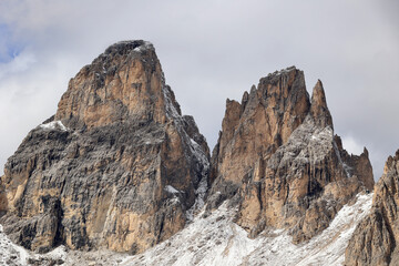 The Grohmann peak is located in the Val Gardena Dolomites on the border between South Tyrol and...