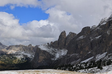 View of the Valley Gardena in the Dolomites- South Tyrol, Italy