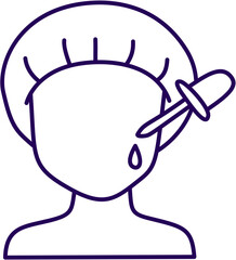 Face serum application icon