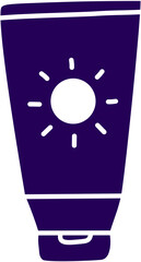 Flat icon sunscreen lotion. Summer