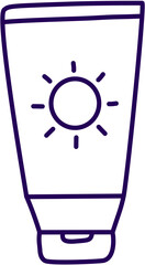 Sunscreen tube, UV protection