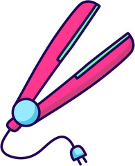Cartoon pink hair straightener