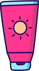 Cartoon sunblock for beach days.