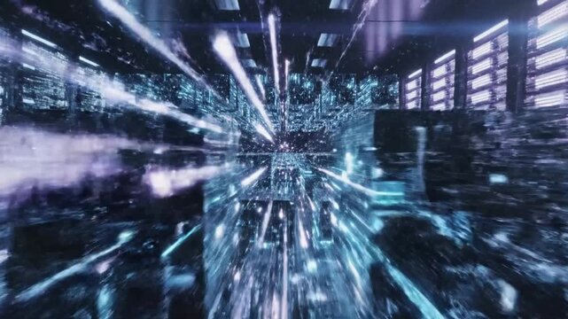 Geometric cube data technology background. 4k resolution 82527973 1