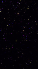 shiny stars glittering and glowing and particles falling , abstract darkk new year and christmas, vertical social media background	