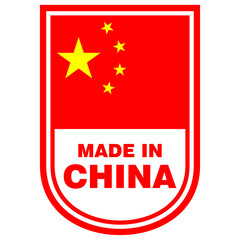 Made In China, Label and sticker vector