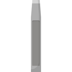 A Gray Chisel Tool on a Transparent Background Ideal for Construction and DIY Projects