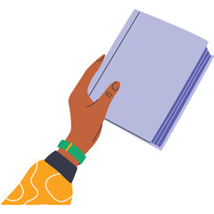 Person Holding A Light Purple Book With A White Background And Colorful Bracelet