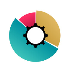 Modern clean style bar chart for corporate business. showing growth with trend line financial data analysis, success, profit, graphs or the stock market.