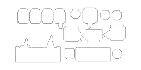 Obraz premium CAD Drawings. Top down view of outline diverse people sitting in a waiting area isolated on white background. Vector illustration.