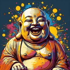 笑う男　イラスト