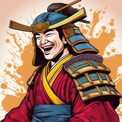 笑う男　イラスト