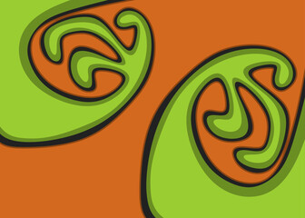 Abstract background with cute curly line pattern and with some copy space area