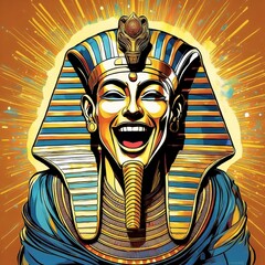 笑う男　イラスト