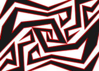 Minimalist background with abstract geometric and curly lines