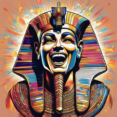 笑う男　イラスト