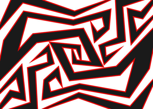 Minimalist background with abstract geometric and curly lines