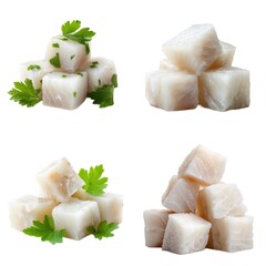 Fresh Herb Cubes with Parsley for Culinary Preparation and Garnishing