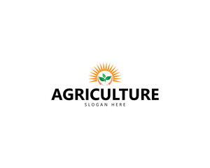 Agriculture logo. Farm concept logo design Vector on white background