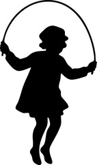 Little Miss Skip Jumps High for Joy Silhouette
