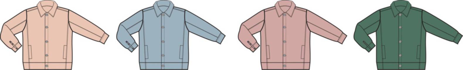 Assortment of Colorful Jackets A Variety of Stylish Outerwear for Any Occasion