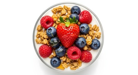 Enjoy a healthy breakfast bowl with fresh berries and crunchy granola for a vibrant start to your day