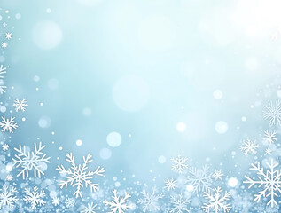 Elegant simple snowflake border design for winter and holiday projects