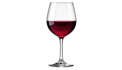 Red wine in elegant glass; dark, minimalist