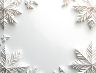 Elegant simple snowflake border design for festive winter themes