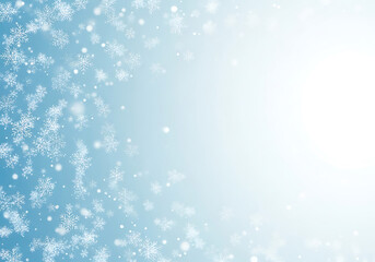 Simple snowflake border with sparkling winter magic and frosty accents