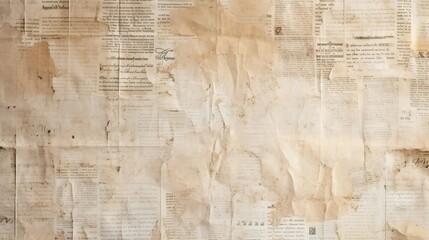 古い英字の雑誌や新聞紙のテクスチャー素材