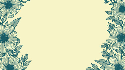 Refined Graceful Floral Background Vector Art