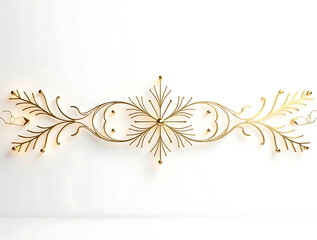 Elegant simple snowflake border design with festive winter accents