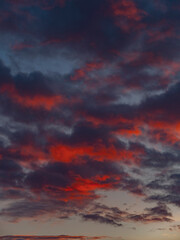 Fototapeta premium colorful sunset clouds, dramatic clouds
