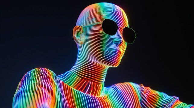 Create your unique customizable ai avatar in a vibrant neon metaverse experience today