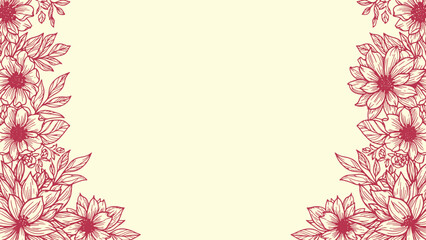 Graceful Minimal Floral Background Vector Art