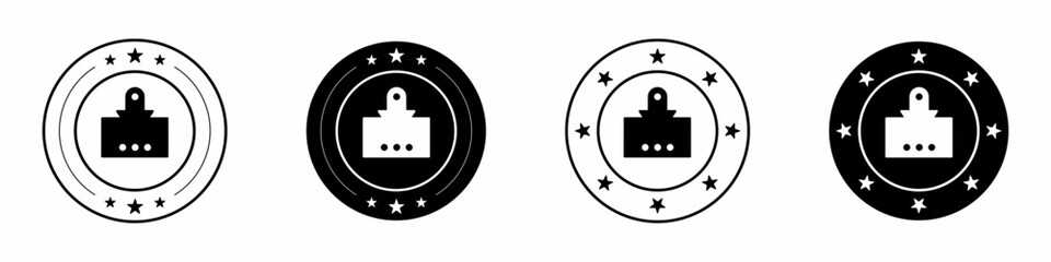 Vector illustration of a set of abstract downloand symbols. Stock vector.