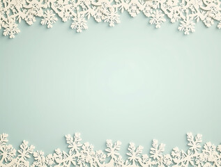 Elegant simple snowflake border design for winter themed projects
