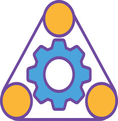 Dynamic interlocking gears and pulleys symbolize teamwork and mechanical efficiency